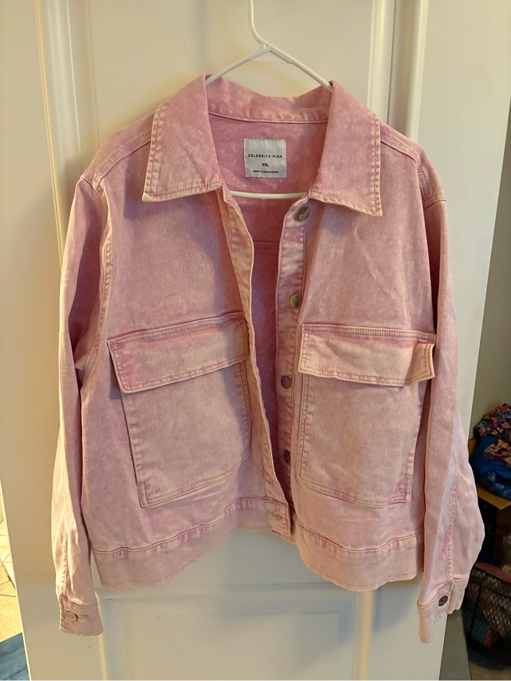 Celebrity Pink acid was pink denim jacket